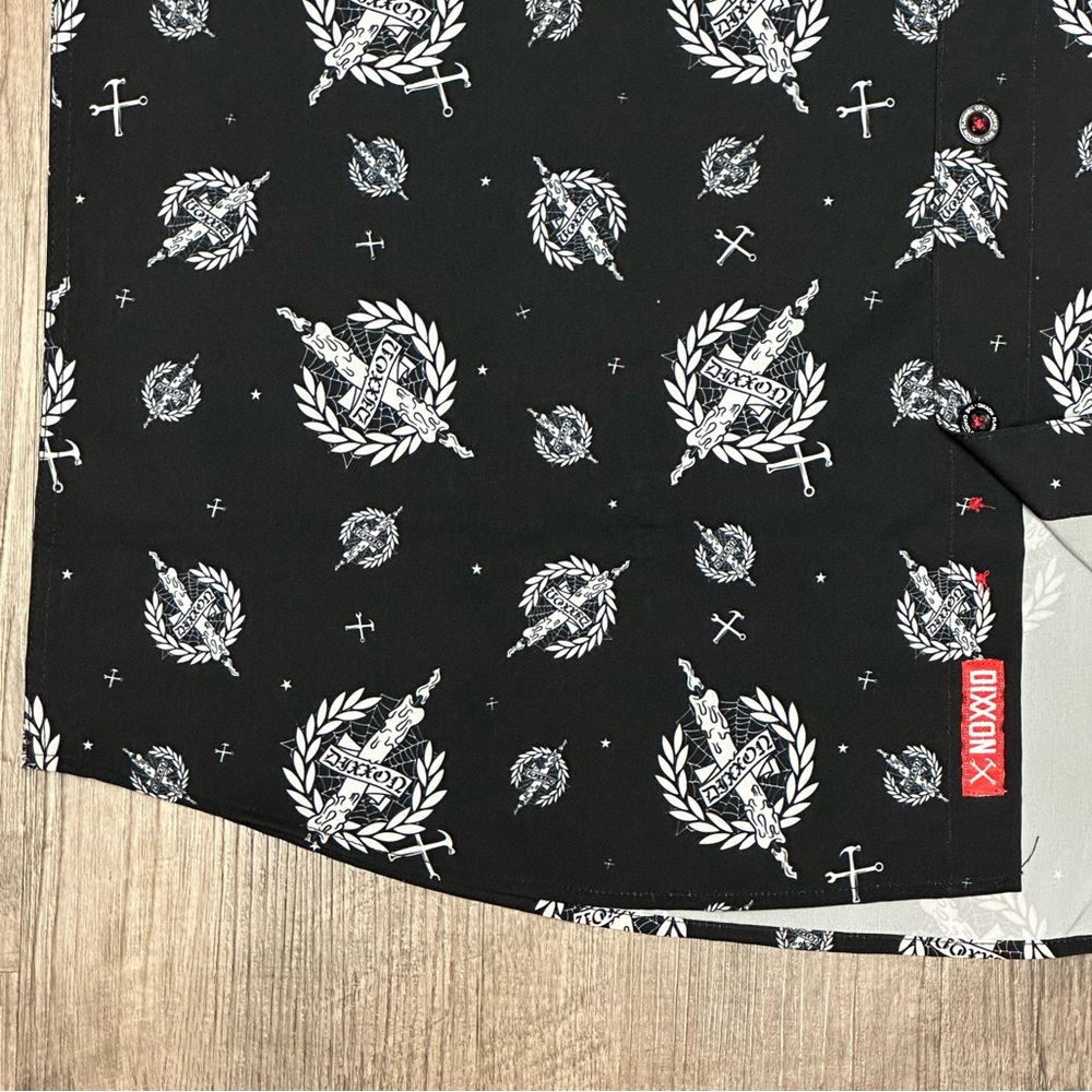 DIXXON | "The Candle" Short-sleeve Button-down Shirt Men's Size L - Picture 4 of 5